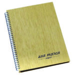 Caderno de Negócio Pequeno Capa Metalizada. Código 275L_Ouro