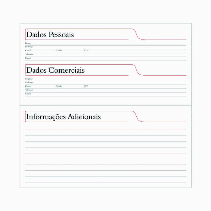 Dados Agenda Bolso Permanente