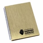 Caderno de Negócio Grande Capa Metalizada. Código 306L_Ouro